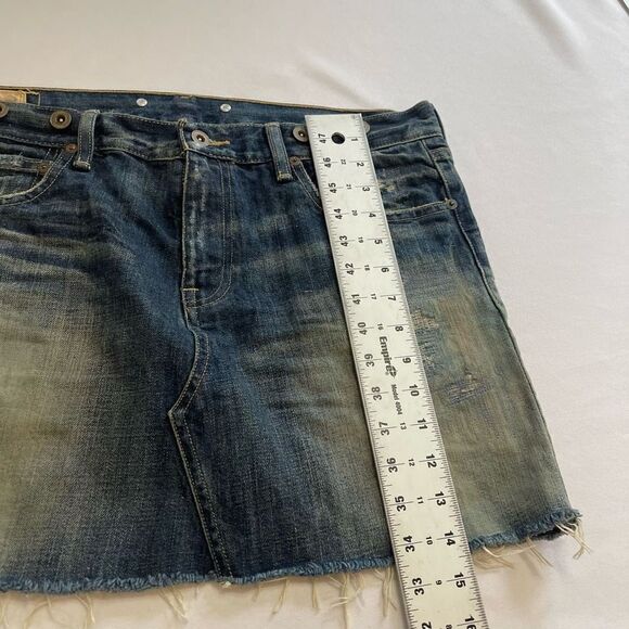Polo Ralph Lauren VTG Distressed Destroyed Denim Skirt Size 30 - Picture 3 of 12